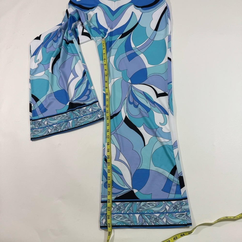 Boston Proper Ocean Abstract Border Print Palazzo Pant - Picture 6 of 9